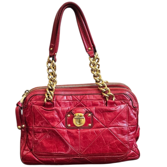 Marc Jacobs Quilted Satchel in Cherry Tart - Picture 5 of 13